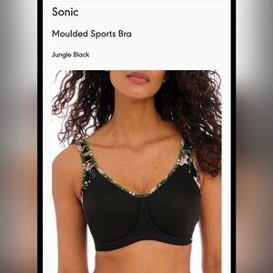 Freya Black and Green Sports Bra